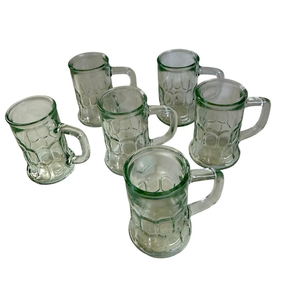 Mini vintage beer mugs set of 6